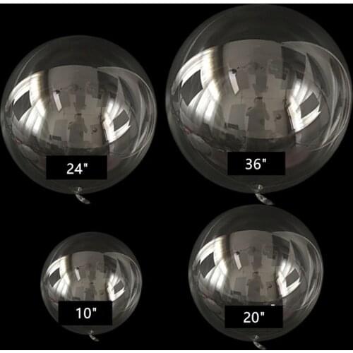 50/30/10Pcs 18"20"24"36" No Wrinkle Bobo Transparent Clear Balloons Wedding Birthday Christmas DIY Party Decor Helium Balloons