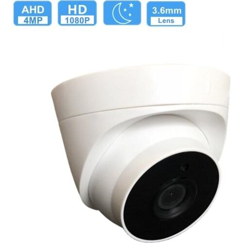 AHD Analog High Definition Surveillance Camera HD 2MP 4MP Indoor Plastic Dome Infrared Night Vision Home Security CCTV Camera