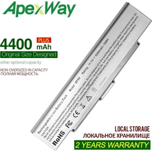 ApexWay 4400mAh VGP BPS9 Battery for SONY VAIO BPS10 BPL9 BPL10 VGP-BPL9 VGP-BPS9A / B VGP-BPS9 / S VGP-BPS9A / S VGP-BPS9 / B
