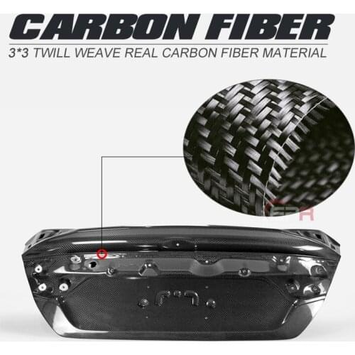 Car Accessories For Honda 10th Generation Civic FC OEM Carbon Fiber Rear Trunk Glossy Finish Bootlid Cover Fibre Drift Kit Trim