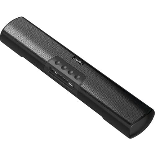 Wireless Bluetooth 5.0 Soundbar Stereo Speaker Powerful Built In Storage Battery Microphone Double Horn TV Home Speaker