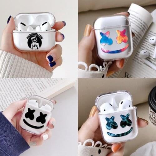 Marshmello DJ Earphone Case For Apple iPhone Charging Box For AirPods Pro Hard Clear Cover Protective Accessories