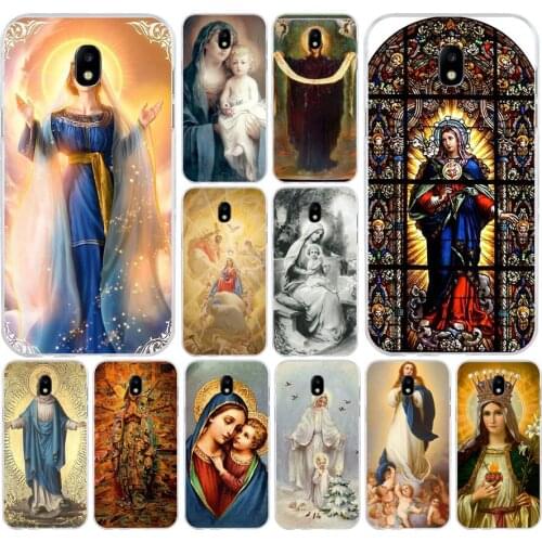 155H Virgin Mary Christian Soft Silicone Tpu Cover phone Case for Samsung j3 j5 j7 2016 2017 a3 2016 a5 2017 a6 2018
