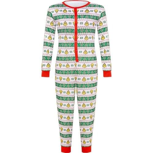 Adult Onesie Bodysuit christmas monster printed ABDL Long Sleeve Jumpsuit Adult Pajama For Adult Baby Men and Girl