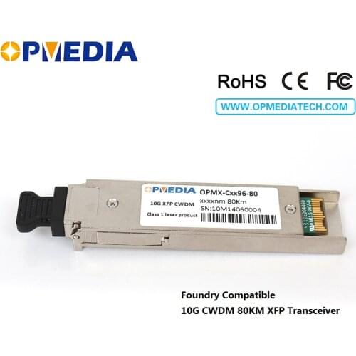 Foundry compatible 10Gb/s CWDM XFP transceiver, 10G 80km 1470~1610nm XFP optcial module, duplex LC connector,DDM function