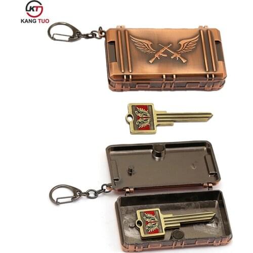 Game PUBG keychain Game Player Victory Box Treasure Chest Key Chain llaveros For Cosplay Honor Victory Gifts Jewelry Keyring
