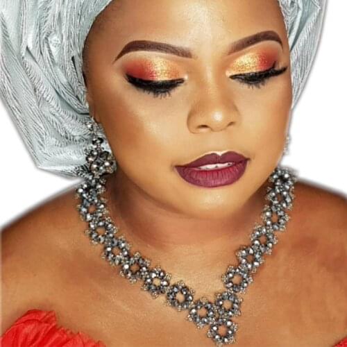 Dudo Store Dubai Jewelry Set Braid Necklace + Bracelet +Earrings Nigerian Jewellery Set For African Women Free Shipping