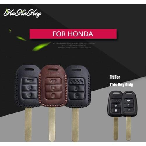 Leather Car Key Cover For Honda CRV 2011 2019 Civic 2016 2019 4d Forza 300 125 hrv Fit 2015 Accord 2018 Car Interior Accessories