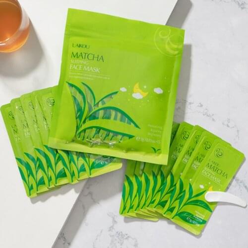 Matcha Moisturizing Sleeping Face Mud Mask Packs Anti wrinkle Night Facial Pack Moisturize Anti-Aging Mask for Facecare