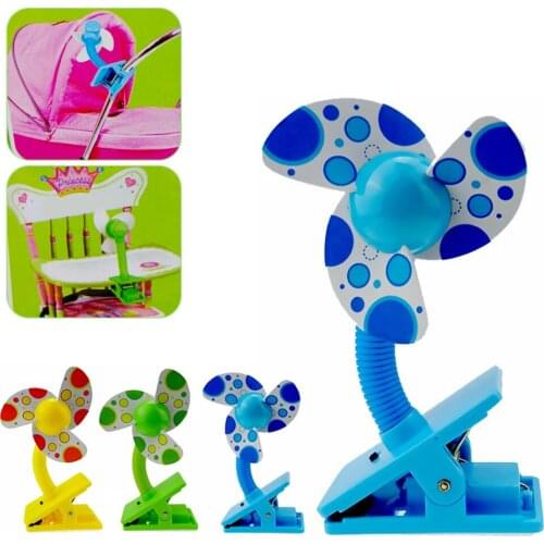 Cute Portable Baby Cot Crib Clip Fan Stroller Pushchair Safety Clip-on Fan Mute Air Cooler for Summer Use