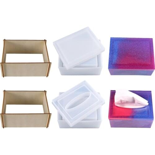 Reusable Tissue Box Silicone Mold Creative Diy Crystal Epoxy Resin Mold Crafts Tissue Holder Mold Gift For Friends