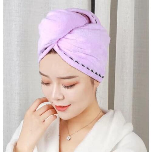 New Microfibre Dry Hair Cap After Shower Hair Drying Wrap Towel Quick Dry Hair Hat Cap Turban Head Wrap Bathing Tools For Women