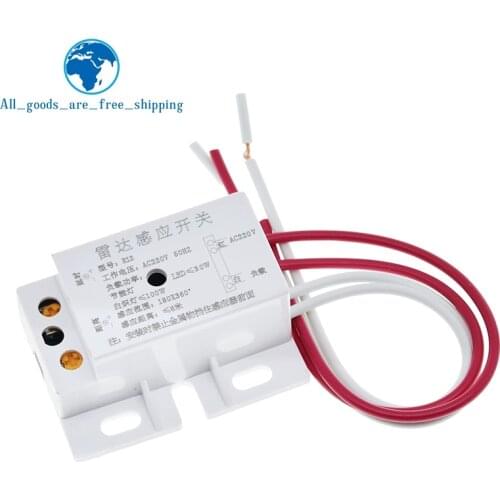 New 220V AC 50Hz Auto Infrared Sensor Switch PIR Microwave Radar Body Motion Sensor Module Adjustable For Time Distance Range