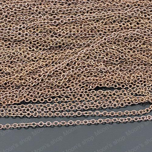 Wholesale Width 2mm Wire Thickness 0.4mm Antique Copper link Chains Link-soldered Diy Findings Accessories 5 Meter (JM2672)