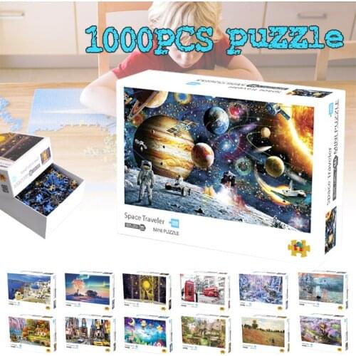 Puzzle 1000 Pieces Jigsaw Paper Quality Assembling Puzzles For Adults Children Kids Puzzle Games Educational Toys For Boys Girls