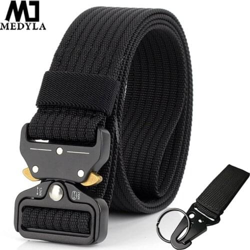 Nylon Belt Army Tactical Belt Men Metal Pluggable Buckle Military Combat Belts Knock Off Emergency Survival Waist Tactical Gear