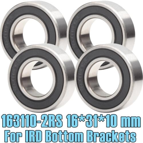 163110-2RS Ball Bearing 4PCS 16*31*10mm Chrome Steel Double Sealed 163110RS Bicycle Bearings for IRD Bottom Brackets