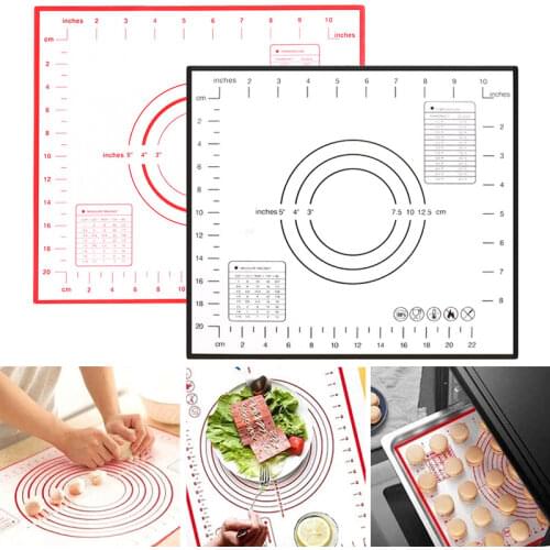 Silicone Baking Mat Pizza Dough Maker Kitchen Pastry Cooking Kneading Gadgets Tools Utensils Baking Accessories With Scale
