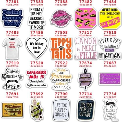 DIY Craft Supplies cartoon character flat back planar resins 30 pieces,language PR77381