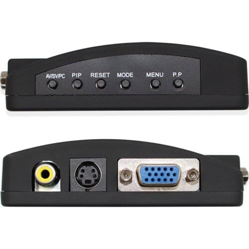 TV AV RCA To NTSC PAL VGA Signal Adapter Converter Video Switch Box Composite for Computer Laptop PC HD Video Converter Box