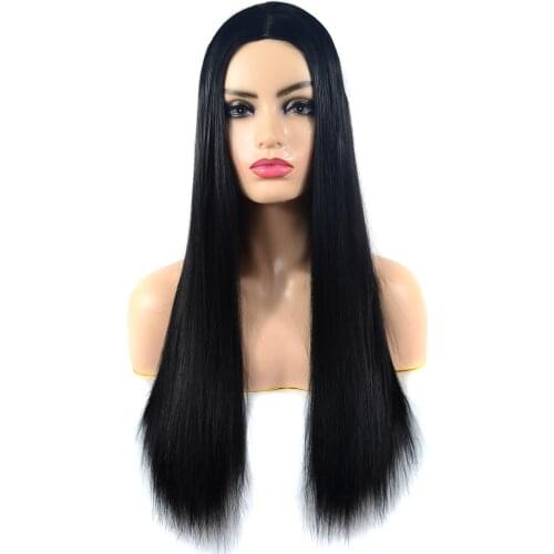 ZM Hair Long Straight Wigs with black Synthetic Wigs for Women Beige soft long straight hair wig