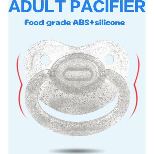 1PC Ddlg adult size pacifier ABDL adult baby silicone large pacifier transparent jelly color more choices BAP free bebe pacifier