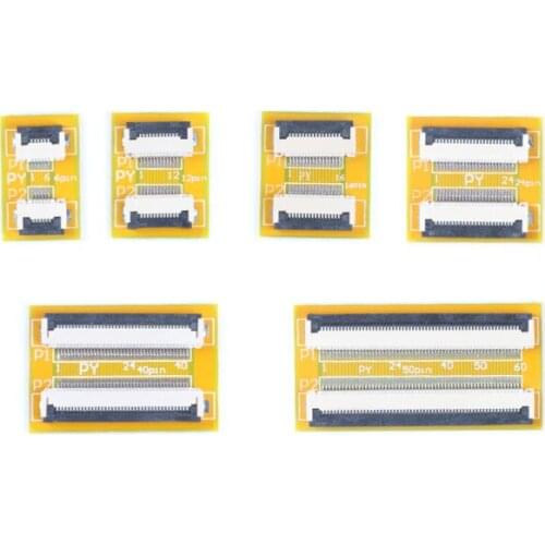 10pcs FPC adapter board 0.5mm 6P/8/10//16/20/24/40/-60P flexible cable extension board flip under the cover