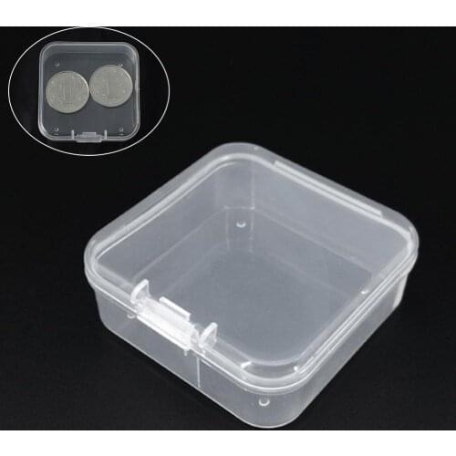 10Pcs Transparent Plastic Storage Box Case Hard Cover for Battery Button Cell Earphone Earplug Needle Thread Coin Jewelry Case