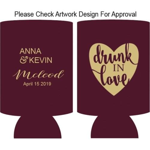 100pcs Personalise Your Design Cheapo Stubbies Can Coolers That Fold Flat Stubby Holders Australia Wedding Promotional Gifts