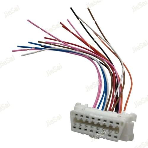 16 Pin OBD Detection Port Plug Universal OBD Plug Socket With Wiring Harness