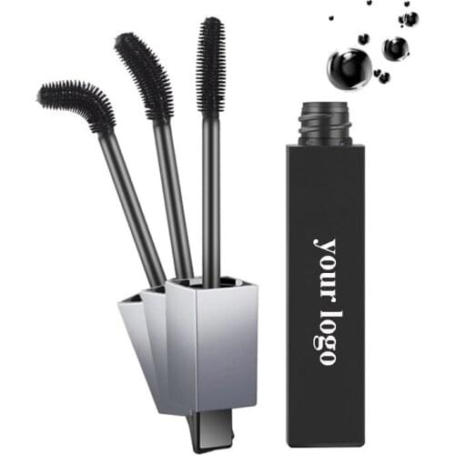 30pcs Printing LOGO 3D Fiber Mascara Cream Waterproof Lengthening Curl Black Eyebrow Mascara Custom Logo Cosmetics Maquiagem