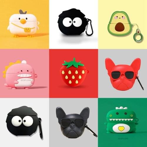 3D Earphone Case For Huawei Freebuds Pro 4 Case Silicone Cute Dinosaur Duck Cat Dog Cartoon Headphone/Earpods Freebuds pro Cover
