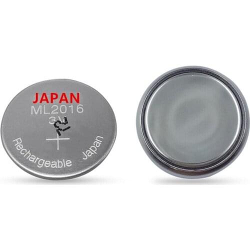 50pc Original ML2016 ML 2016 3v Li-Ion Lithium Ion Rechargeable Coin Cell Button CMOS RTC Battery Batteries