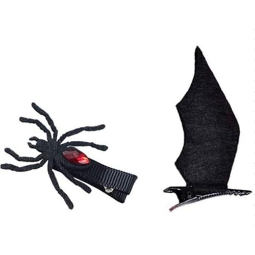 Cartoon Hair Clips Bat Spider Design Hairpin for Halloween Party Hair Barrettes Festival Headpiece Party Supplies