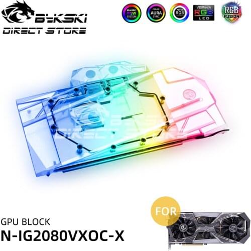 Bykski ARGB GPU Block Water Block For RTX 2080 Vulcan X OC Video Cards Block Cooler PC Watercooling VGA block N-IG2080VXOC-X