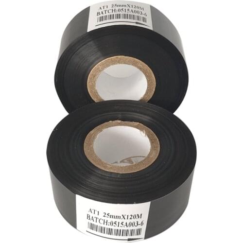 Black color hot ink roll coding foil for ribbon printer