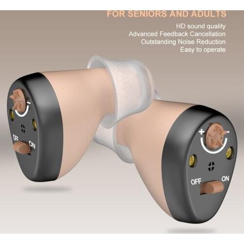 Soroya Digital Rechargeable CIC Hearing Aids Mini ITC Portable Wireless Sound Amplifier Enhancer Ear Care Hearing Aid