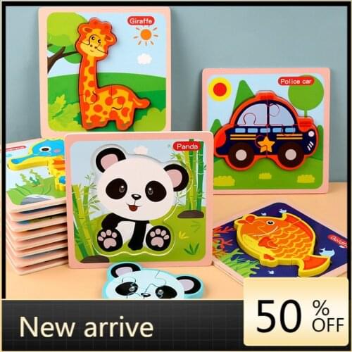 Kids educational toys 3d puzzle Cartoon animal mini puzzles toddler toys juegos educativos kindergarten supplies kids gifts toy