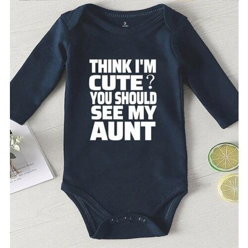 Babys Undershirts Newborn Girl Outfits Toddler Boy Fall Clothes Cotton Print Aunt Cotton Kids Clothing Bodysuit for Newborns