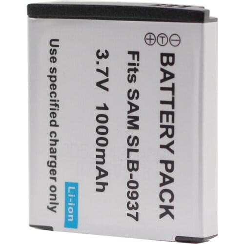 Doscing 1Pc 1000mAh SLB-0937 SLB 0937 Rechargeable Batteries 3.7v High Quality Camera Battery For SAMSUNG L730 L830 i8 NV33
