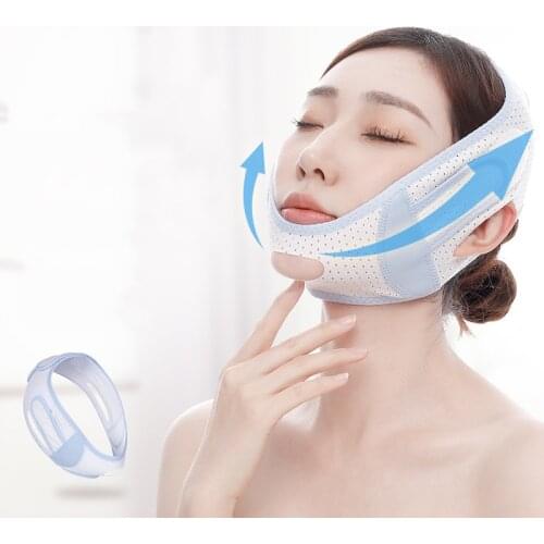 Elastic Face Slimming Bandage V Line Face with Holes Graphene Chin Cheek Lift Up Belt Facial Massage Strap Face Skin Care Tools
