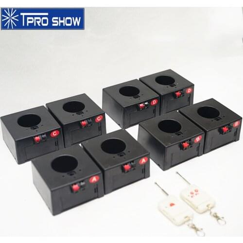 Cold Fireworks Fountain Wireless Control Mini Pyro Base System Remote Pyrotechnics Machine 8Cues 1Case for Stage DJ Wedding Show