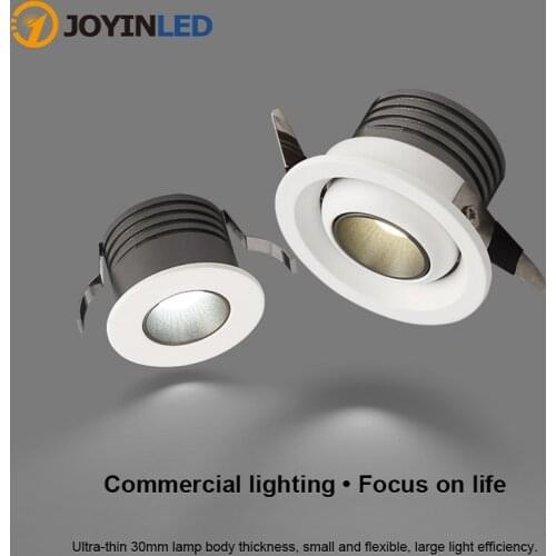 Commercial Lighting 3W Recessed LED Downlight Adjustable Round LED Ceiling Downlight Dimmable LED Spot Light Lamp For Mall