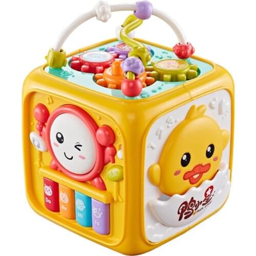 Xylophone Toddler Baby Box Music Piano Activity Cube Geometric Block Sorting Educational Multifunctional Musical Fun Indoo Toys