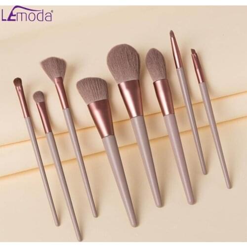 Lemoda 8Pcs Highlighting Double Head Brush Dizzy Cosmetic Beauty Tools Eyelash/Eyebrow Oblique Eyeshadow Makeup Brushes