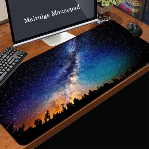 Mairuige Large Area Starry Sky Mouse Pad Natural Rubber Game Mouse Pad Lock Pad PC Tablet Computer Desk Pad Keyboard Pad