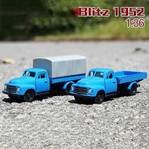 Diecast 1/36 Model Car Opel Blitz 1952 Truck Childrens Toy Simulation Alloy Car Model for Boy Gift Collection Display