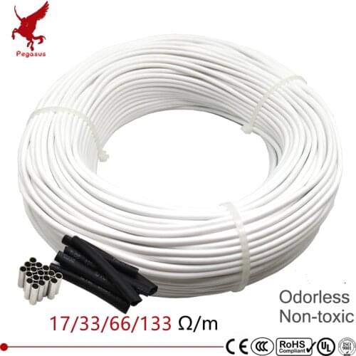 12K 33ohm HRAG carbon fiber heating cable 5V-220V floor heating low cost high quality infrared heating wire Non-toxic odorless