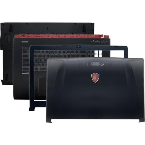 NEW Laptop LCD Back Cover/Front Bezel/Palmrest/Hinges Cover/Bottom Case For MSI GE72 GE72VR MS-1791 MS-1792 2QD Apache PRO Black