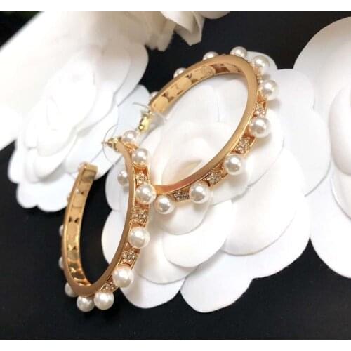 New 2020 Hot Brand Fashion Jewelry For Women Pearl Stud Earrings Cute Sweet Jelly Earrings Big Circle Earrings Jewelry